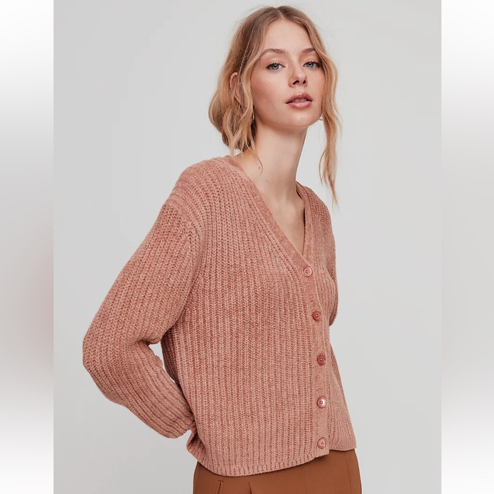 Wilfred Aritzia Elka Chunky Knit Cardigan Size S in WHITE